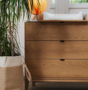 Milan Dresser with 3 drawers - oak caramel